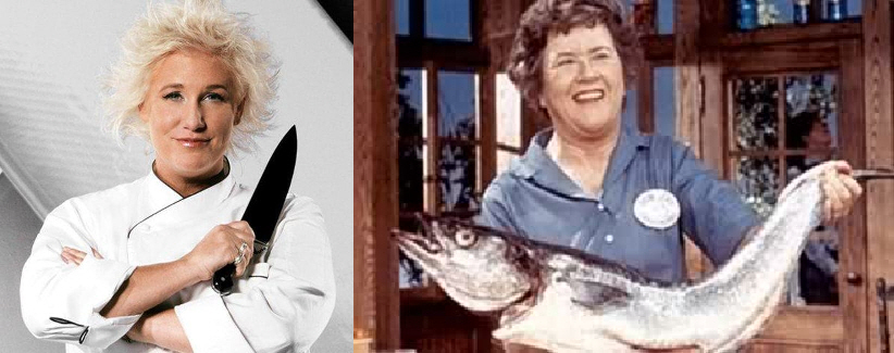 Anne Burrell and Julia Child